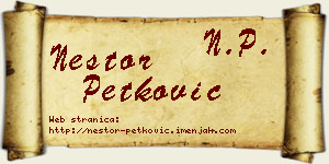 Nestor Petković vizit kartica